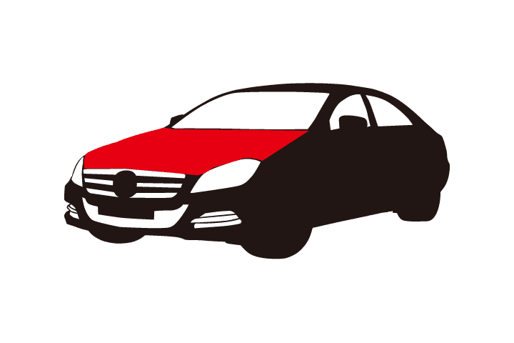 ボンネットの塗装