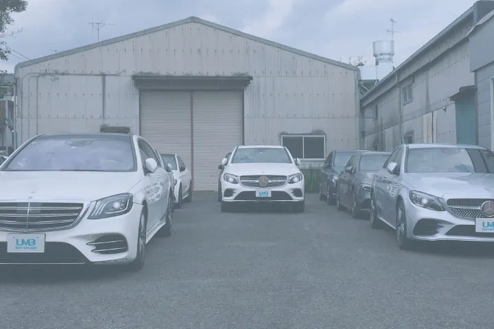 入庫中のメルセデス・ベンツ群